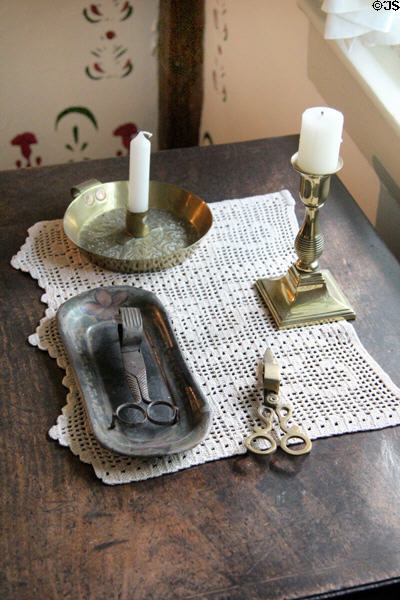 Candle holders & candle snips at Millard Fillmore House. East Aurora, NY.