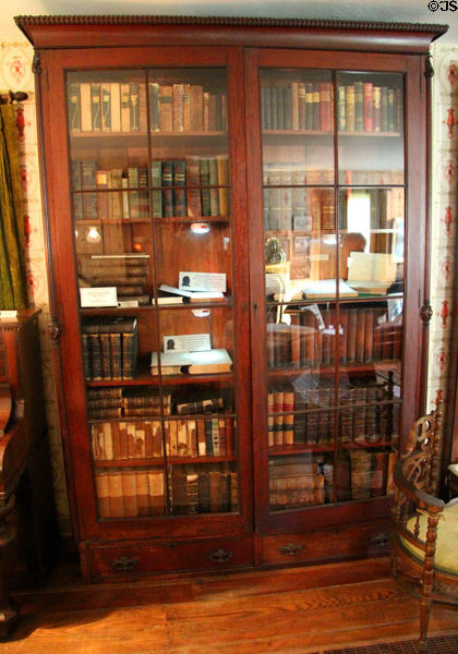 Mahogany bookcase (c1859) used by Millard Fillmore in White House at Millard Fillmore House. East Aurora, NY.
