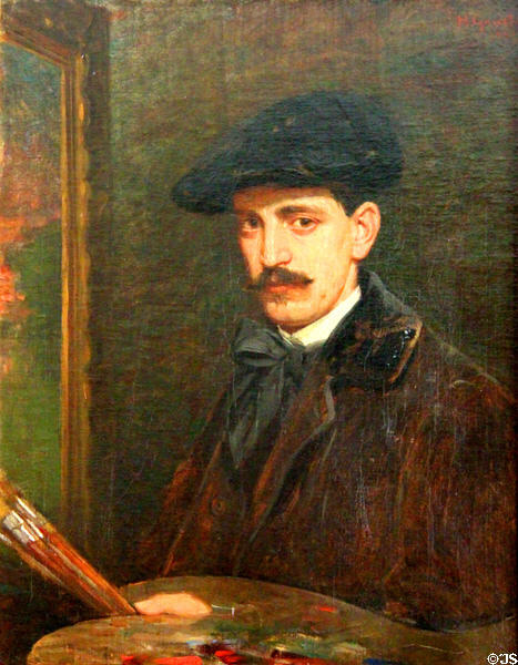 Portrait of Alexis Fournier (1903) by H. Gaustra at Elbert Hubbard Roycroft Museum. East Aurora, NY.