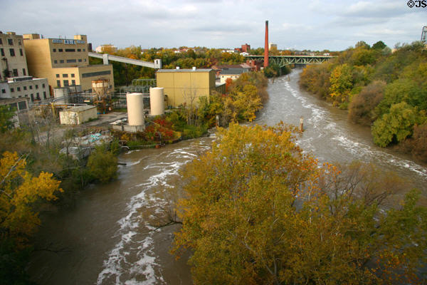 Genesee River below High Falls. Rochester, NY.