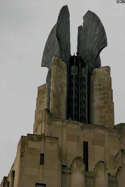 The Wings of Progress atop Times Square Building. Rochester, NY.