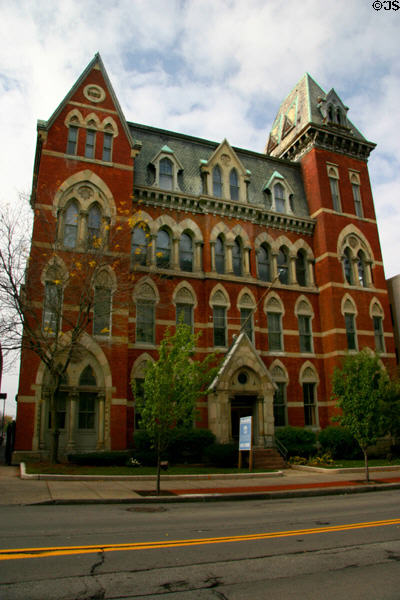 Pioneer School (1873) (13 S Fitzhugh St.). Rochester, NY. Style: Victorian Gothic.