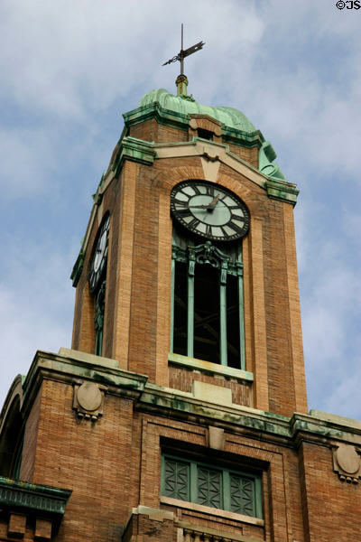 Clock tower of Sibley's department store building (1905) (228 East Main St.). Rochester, NY.
