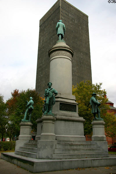 Soldiers' & Sailors' Civil War Monument (1892) by Leonard W. Volk on Washington Square. Rochester, NY.