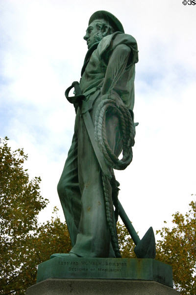 Sailor bronze sculpture (1892) by Leonard W. Volk at Soldiers' & Sailors' Civil War Monument. Rochester, NY.