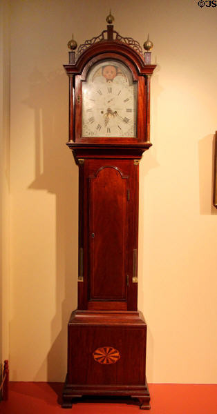 American tall case clock (c1800) by Simon Willard at Memorial Art Gallery. Rochester, NY.