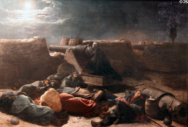 Night Before the Battle painting (1865) by James Beard at Memorial Art Gallery. Rochester, NY.