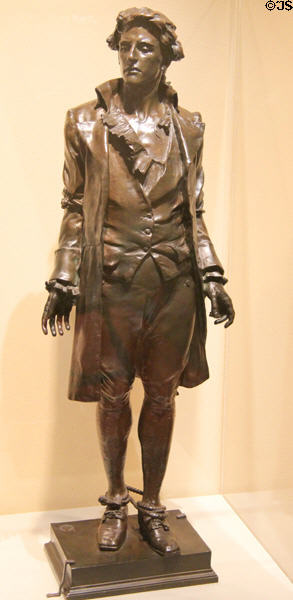 Nathan Hale bronze sculpture (1890) by Frederick MacMonnies at Memorial Art Gallery. Rochester, NY.