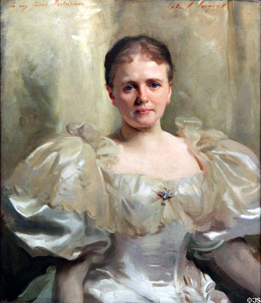 Portrait of Mrs. William Shakespeare (c1896) by John Singer Sargent at Memorial Art Gallery. Rochester, NY.