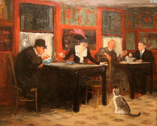 Chinese Restaurant painting (1909) by John Sloan at Memorial Art Gallery. Rochester, NY.