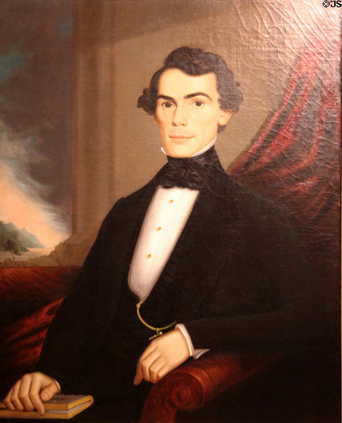 Portrait of Hiram Wesley Dixon (c1840-60) attrib. Jefferson Gauntt at Memorial Art Gallery. Rochester, NY.