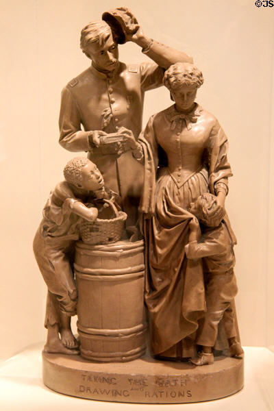 Taking the Oath & Drawing Rations plaster sculpture (1866) by John Rogers at Memorial Art Gallery. Rochester, NY.