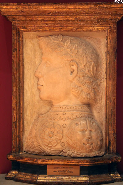Marble portrait of Caesar (c1470) attrib. Gregorio di Lorenzo at Memorial Art Gallery. Rochester, NY.