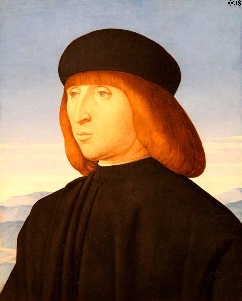 Portrait of Young Man (c1508) by Vincenzo di Biagio Catena at Memorial Art Gallery. Rochester, NY.