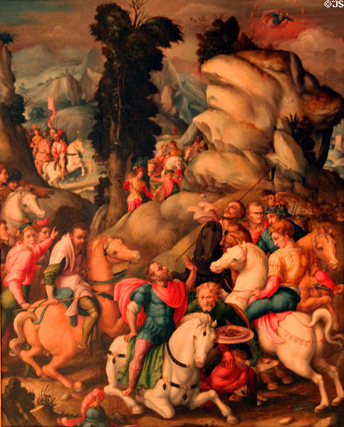 Conversion of St Paul painting (1530-5) by Francesco Ubertini (aka Il Bachiacca) of Italy at Memorial Art Gallery. Rochester, NY.