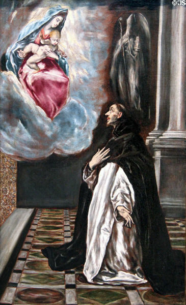 Apparition of the Virgin to St Hyacinth painting (c1605-10) by El Greco at Memorial Art Gallery. Rochester, NY.