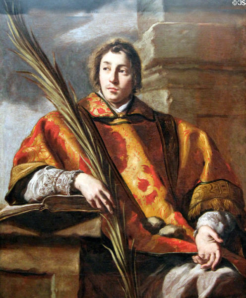St Stephen painting (early 1600s) by Domenico Feti of Italy at Memorial Art Gallery. Rochester, NY.