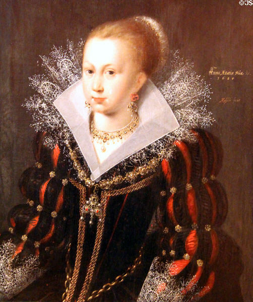 Portrait of Young Girl (1620) by Frans Kessler of Germany at Memorial Art Gallery. Rochester, NY.