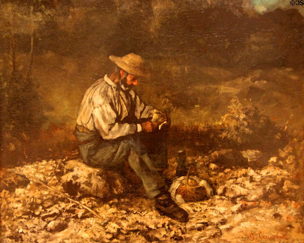 Stonebreaker painting (c1872) by Gustave Courbet at Memorial Art Gallery. Rochester, NY.