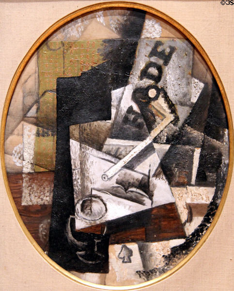 Still Life with Pipe painting (1913) by Georges Braque at Memorial Art Gallery. Rochester, NY.