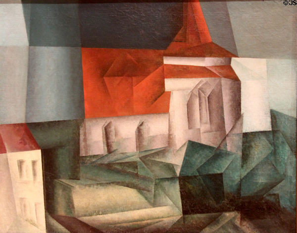 Zirchow VI painting (1916) by Lyonel Feininger at Memorial Art Gallery. Rochester, NY.