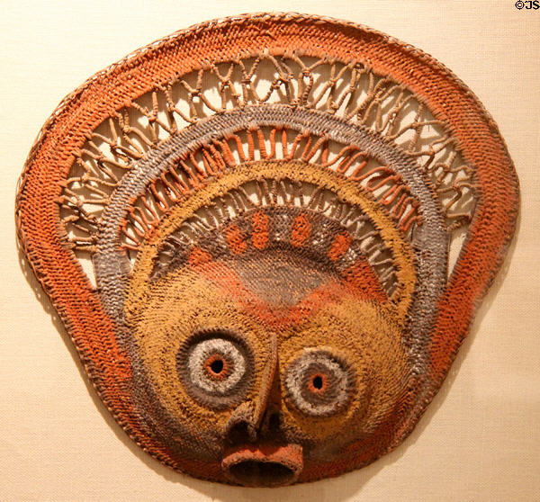 Abelam culture Yam mask (20thC) from Maprik district of Papua New Guinea at Memorial Art Gallery. Rochester, NY.