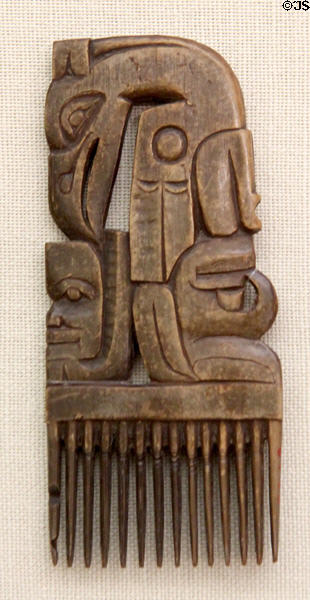 Tlingit or Haida comb (18thC) at Memorial Art Gallery. Rochester, NY.