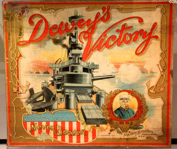 Dewey's Victory (1898) board game themed on Admiral Dewey's conquest at Manila at The Strong National Museum of Play. Rochester, NY.