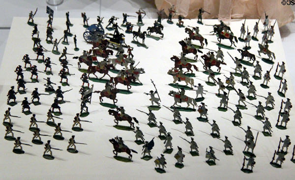 Vintage toy soldier set at The Strong National Museum of Play. Rochester, NY.