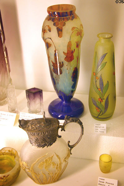 Collection of colored glass at The Strong National Museum of Play. Rochester, NY.