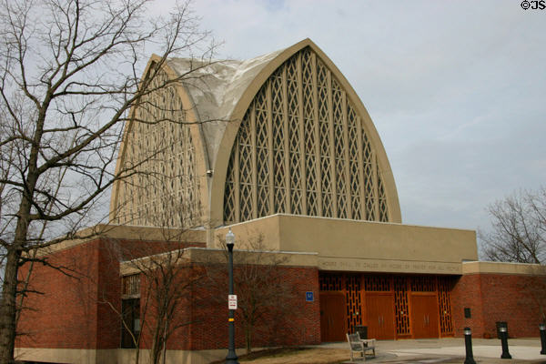 University of Rochester Interfaith Chapel (1970s) on campus Quadrangle. Rochester, NY.