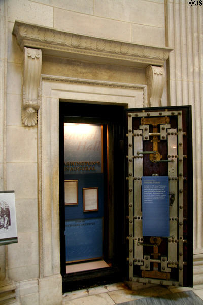 Bank vault in Federal Hall from when building served as branch of Federal Treasury. New York, NY.