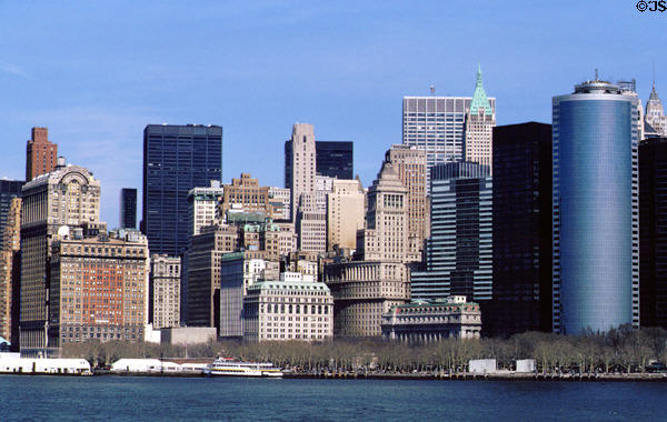Battery skyline of New York. New York, NY.