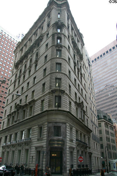 J. & W. Seligman & Co. Building (1907) (1 William St.). New York, NY. Style: Beaux Arts. Architect: Francis H. Kimball.