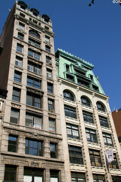 491 Broadway (1897) (12 floors) plus New Era Building (495 Broadway). New York, NY. Style: Art Nouveau. Architect: Buchman & Deisler.