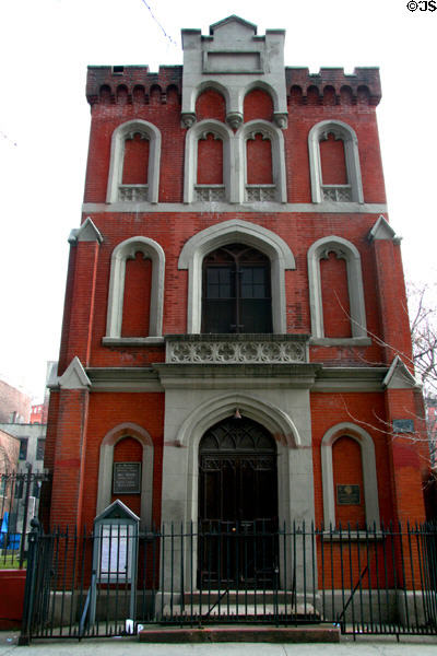 Old St. Patrick's Chancery Office now St. Michael's Russian Catholic Church (1859) (266 Mulberry St.). New York, NY. Architect: James Renwick, Jr.. On National Register.