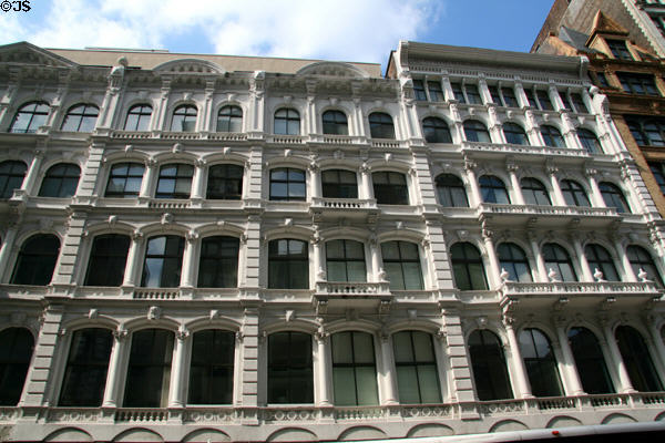 Details of heritage commercial buildings (mid 1800s) (655-659 Broadway). New York, NY.