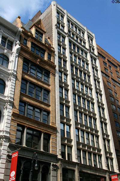 665 Broadway (1910) (12 floors) to right of brown 661 Broadway. New York, NY. Architect: Victor Hugo Koehler.
