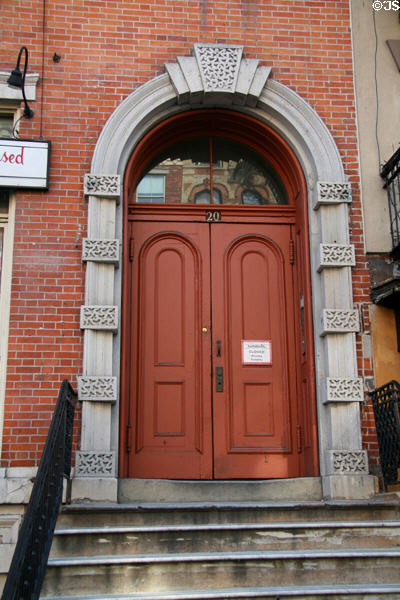 Federal Baroque doorway of Daniel LeRoy House. New York, NY.