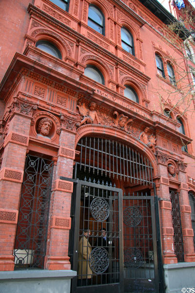 Stuyvesant Polyclinic Hospital (former Deutsches Dispensary) (1884) (137 Second Ave.). New York, NY. Architect: William Schickel. On National Register.