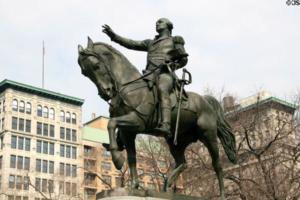 George Washington equestrian statue in Union Square. New York, NY.