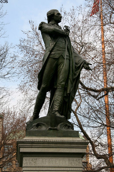 Marquis de Lafayette statue (1873) by Frederic-Auguste Bartholdi in Union Square. New York, NY.