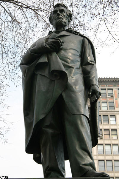 Abraham Lincoln statue (1869) by Henry Kirke Brown in Union Square. New York, NY.