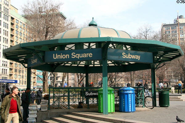 Union Square domed subway entrance. New York, NY.