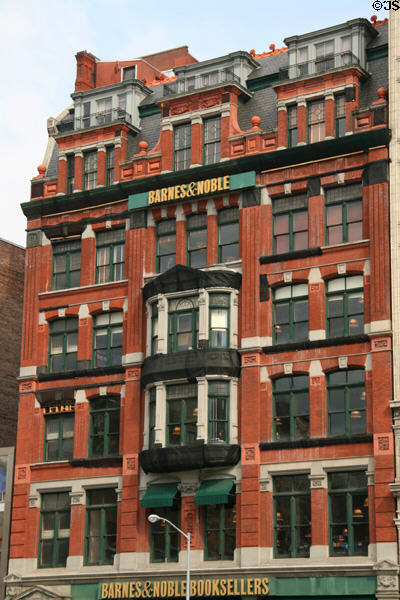 Barnes & Noble Bookstore (former Century Building) (1881) (33 East 17th St. on Union Square). New York, NY. Style: Queen Anne Chateau. Architect: William Schickel.