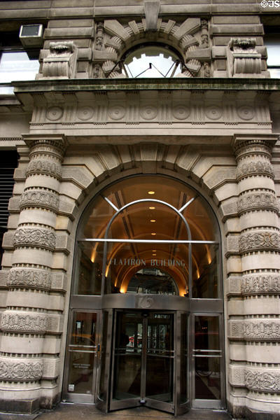 Doorway of Flatiron Building. New York, NY.