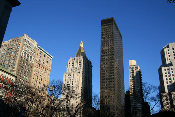 Buildings along northeast corner of Madison Square Park. New York, NY.