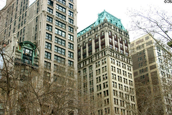 Buildings along northwest corner of Madison Square Park on Fifth Ave. New York, NY.