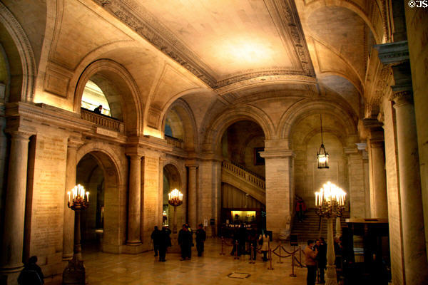 Entrance lobby of New York Public Library. New York, NY.