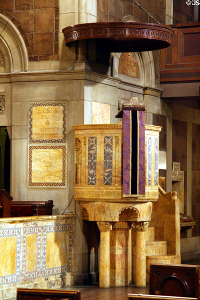 Pulpit of St. Bartholomew's Church. New York, NY.